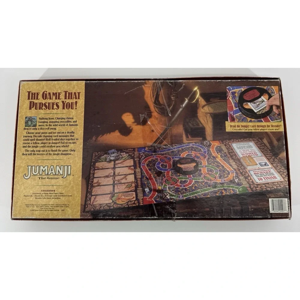 Vintage Jumanji Board Game Milton Bradley 1995 Family Kids Movie Book